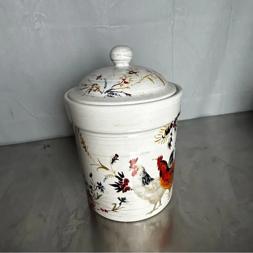 Williams Sonoma Rooster Francais 2008 8” Ceramic‎ Food Container